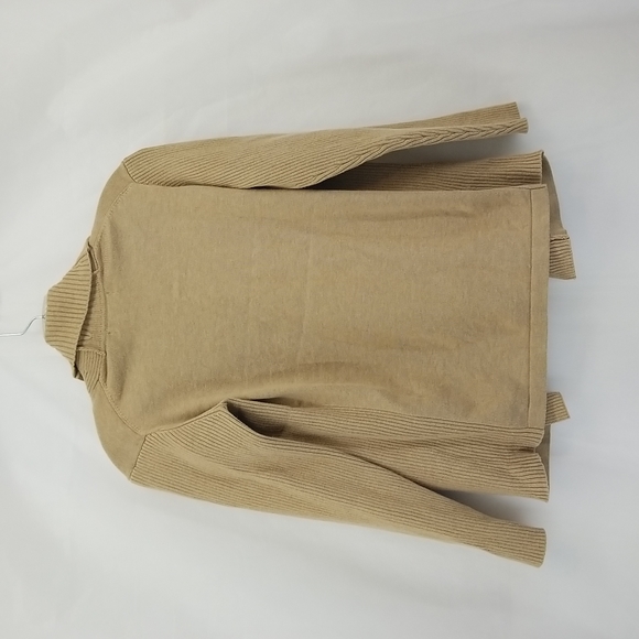 Lands' End Sweaters Lands End Tan Open Cardigan Sweater With